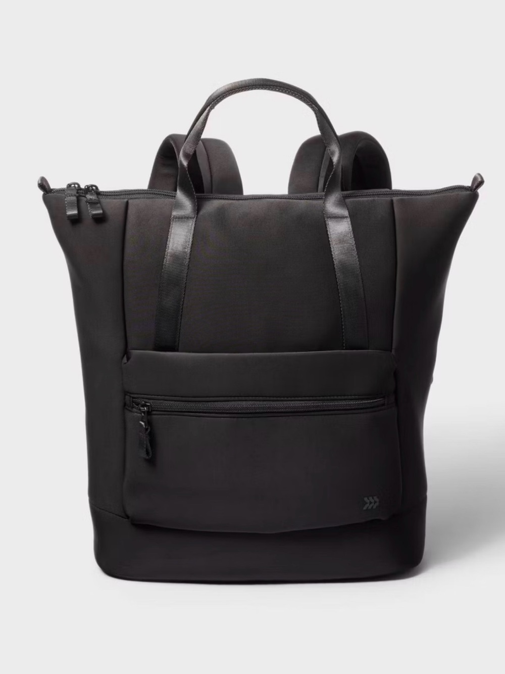 Faux Neoprene Tote Backpack All in MotionBlack Water-Resistant NWT